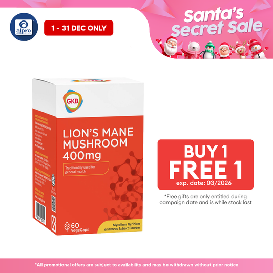 GKB Lion's Mane Mushroom 60s | Brain Health GKB