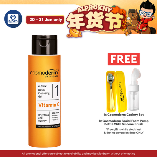 Cosmoderm Glow-C Detox Cleansing Gel 120ml | Contains Vitamin C