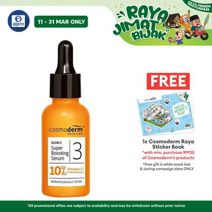 Cosmoderm Glow-C Super Boosting Serum 5000mg 30ml | Lighten Dark Spot Cosmoderm