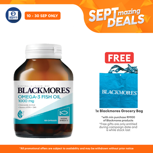 Blackmores Fish Oil 1000mg 120s | Maintain Heart, Skin, Eye and Brain Health Blackmores