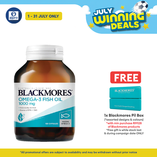 Blackmores Fish Oil 1000mg 120s | Maintain Heart, Skin, Eye and Brain Health Blackmores