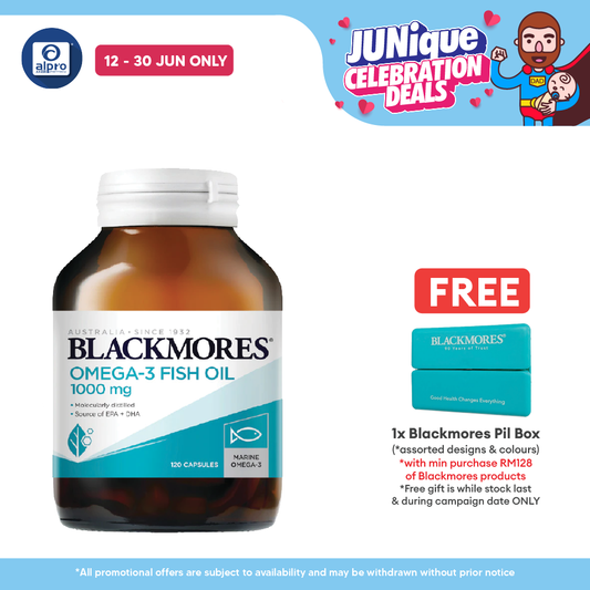 Blackmores Fish Oil 1000mg 120s | Maintain Heart, Skin, Eye and Brain Health Blackmores