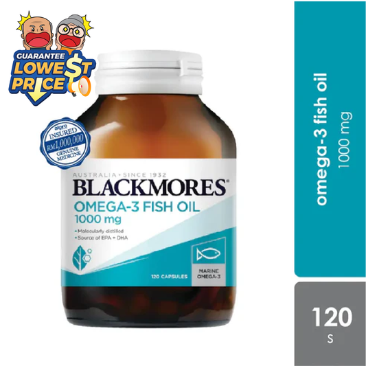 Blackmores Fish Oil 1000mg 120s | Maintain Heart, Skin, Eye and Brain Health Blackmores