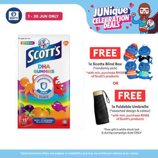 Scotts DHA Gummies Zipper Pack Mixed Flavours15s (New) Scotts