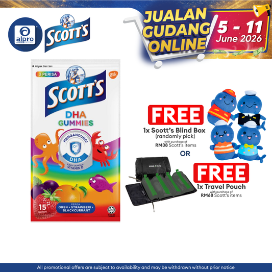 Scotts DHA Gummies Zipper Pack Mixed Flavours15s (New) Scotts