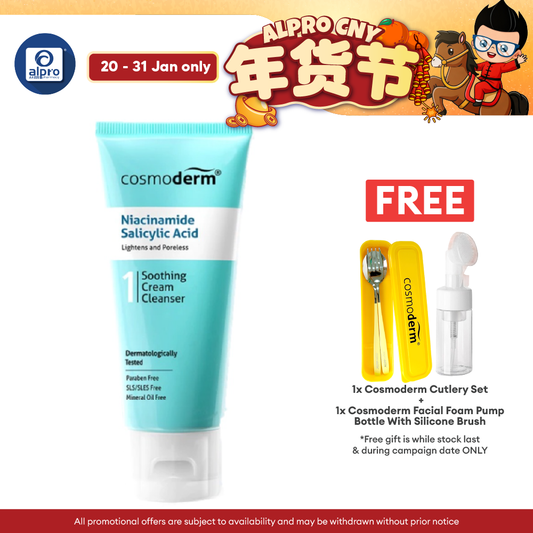 Cosmoderm Niacinamide Soothing Cream Cleanser 125ml | Suitable For Oily Skin