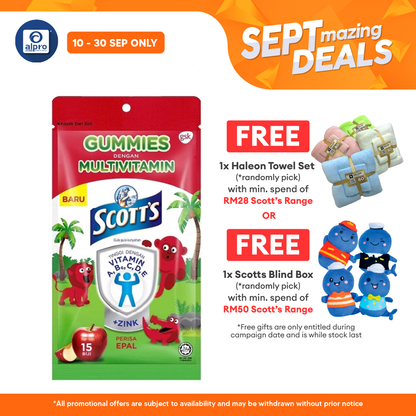 Scotts Multivitamin Gummies Apple Zipper 15s | Kids Health Scotts