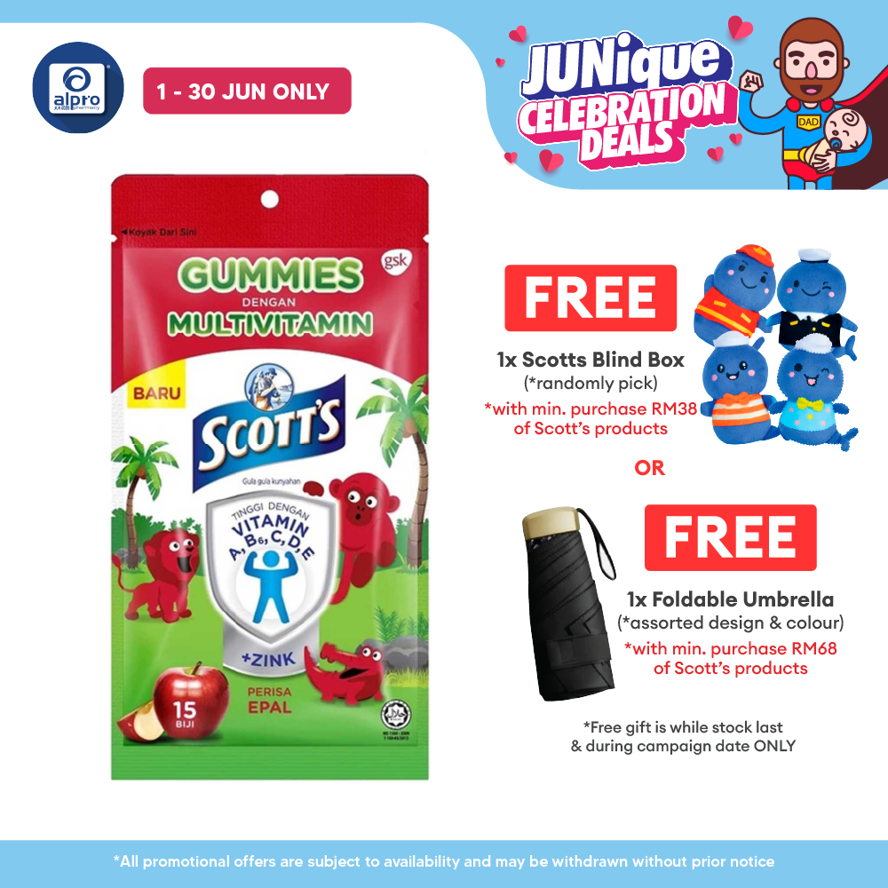 Scotts Multivitamin Gummies Apple Zipper 15s Scotts