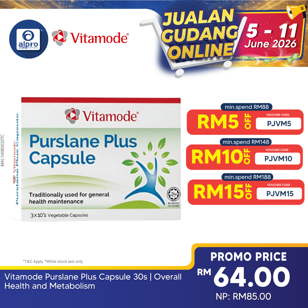 Vitamode Purslane Plus Capsule 30s | Overall Health and Metabolism Vitamode