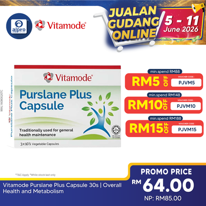 Vitamode Purslane Plus Capsule 30s | Overall Health and Metabolism Vitamode