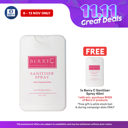 Berry C Sanitizer Spray 40ml | Non-Alcohol Sanitizer Alpro Pharmacy