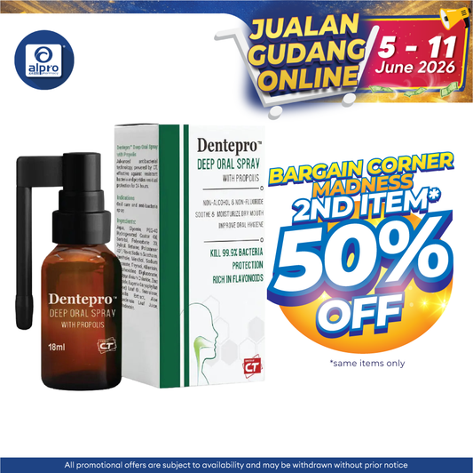 Dentepro Deep Oral Spray with Propolis 18ml | Reduce Sore Throat Dentepro