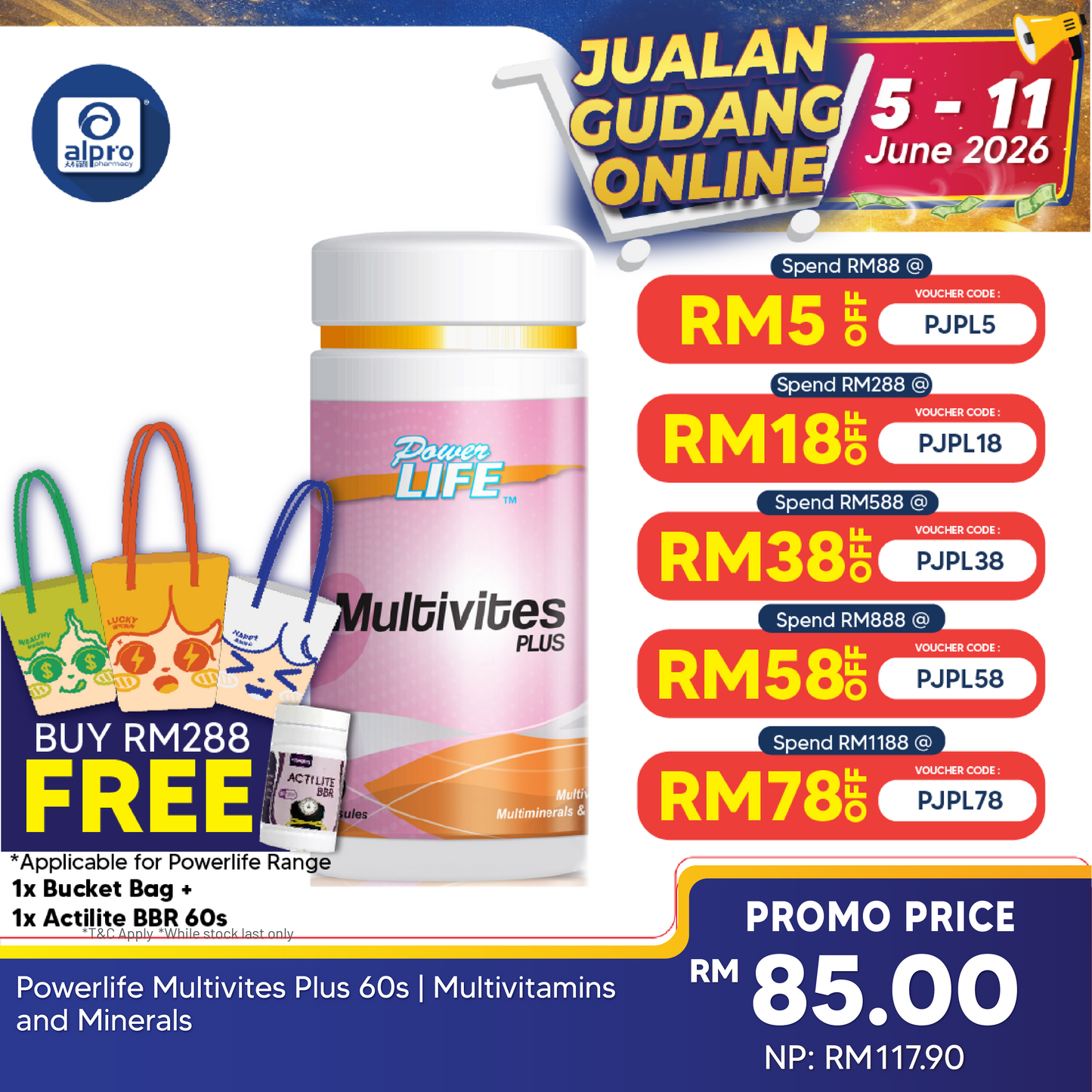 Powerlife Multivites Plus 60s | Multivitamins and Minerals Powerlife