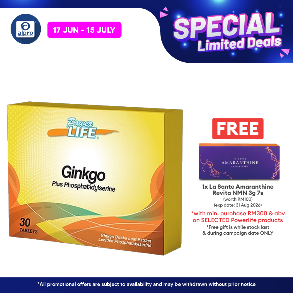 Powerlife Ginkgo Plus Phosphatidylserine 30s Powerlife