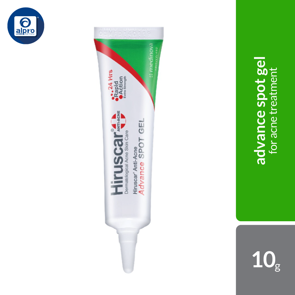 Hiruscar Anti-Acne Advance Spot Gel 10g | Rapid Scar & Acne Treatment in 24 Hours Hiruscar