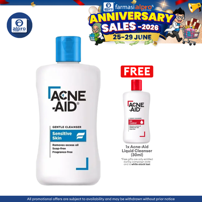 Acne-Aid Gentle Cleanser Sensitive Skin 100ml | Soap-Free Gentle Cleanser Acne-Aid