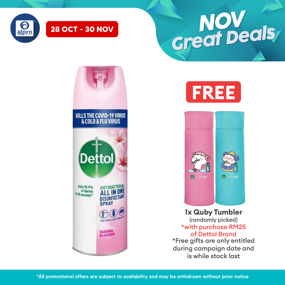 Dettol Disinfectant Spray Sakura 450ml | Kills 99.9% Bacteria And Viruses Dettol