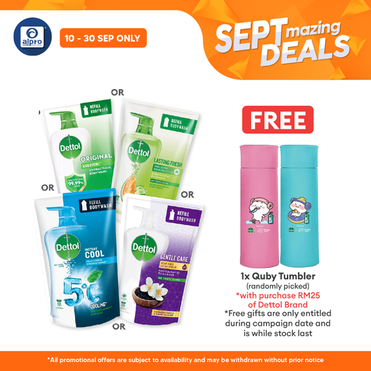 Dettol Shower Gel Refill Pouch 850g (Original / Gentle Care / Lasting Fresh / Instant Cooling) | Antibacterial Body Wash Alpro Pharmacy