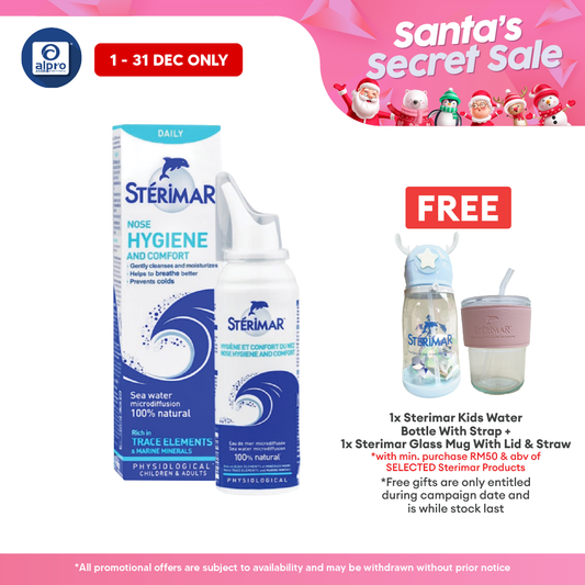 Sterimar Nose Hygiene And Comfort 50ml | Nasal Spray for Kids Age 3 Years Above Sterimar