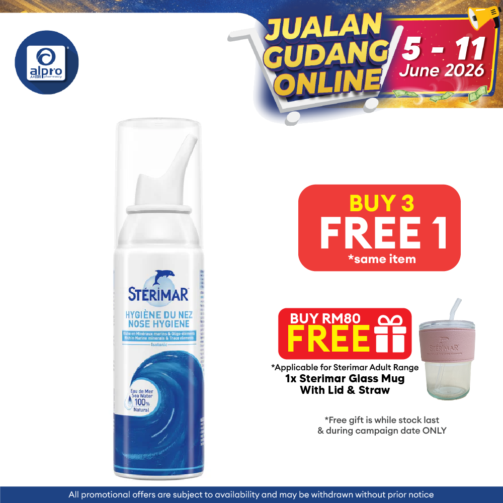 Sterimar Nose Hygiene & Comfort Isotonic Spray 50mL | Gently Cleanse & Clear Nasal Passage Sterimar