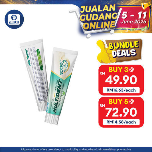 Multident Advanced Denture Adhesive Cream Mint 60g | Secure Fit and Fresher Breath GSO