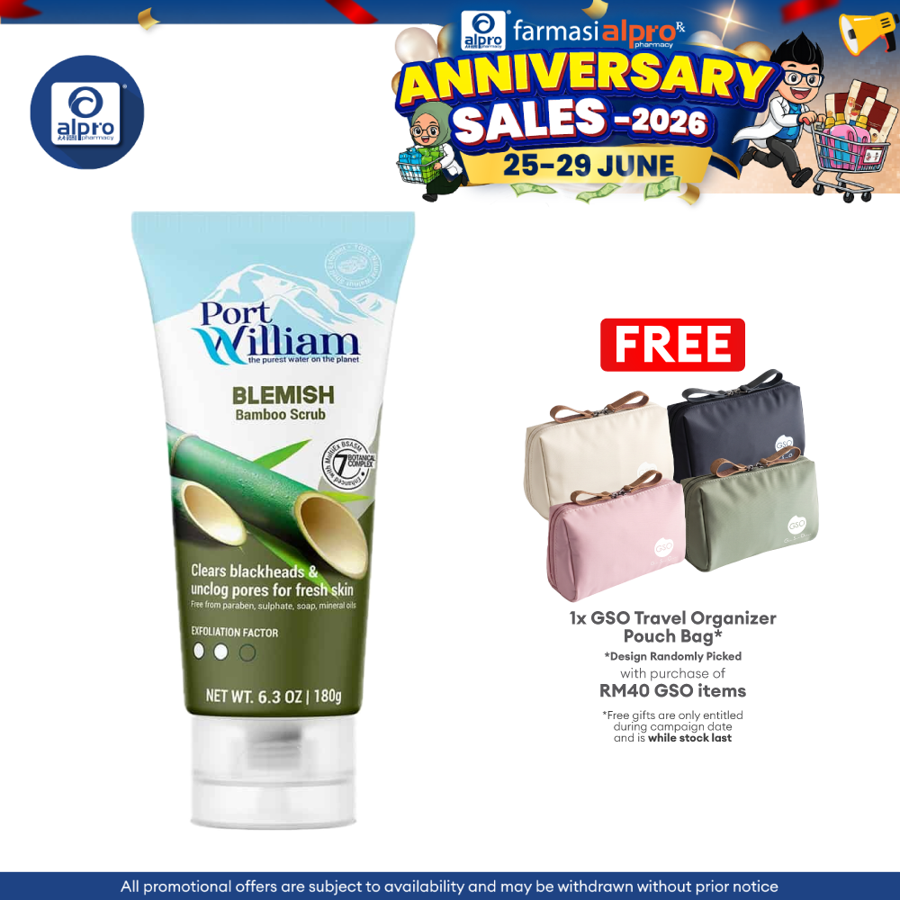 GSO Port William Blemish Bamboo Scrub 180g (Blemish Bamboo / Brightening Apricot) | Clear Blackhead & Unclog Pore GSO