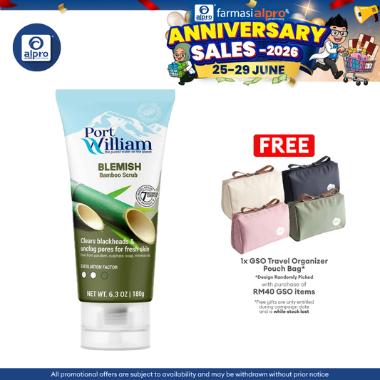 GSO Port William Blemish Bamboo Scrub 180g (Blemish Bamboo / Brightening Apricot) | Clear Blackhead & Unclog Pore GSO