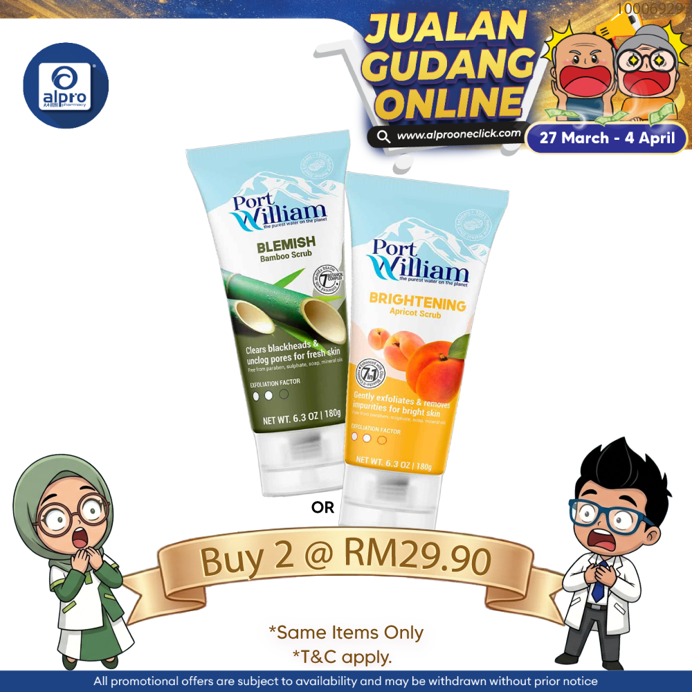 GSO Port William Blemish Bamboo Scrub 180g (Blemish Bamboo / Brightening Apricot) | Clear Blackhead & Unclog Pore