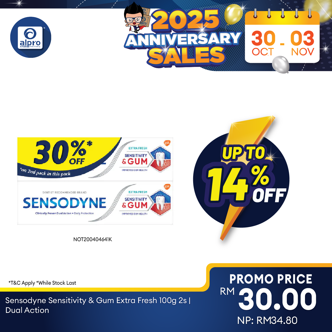 Sensodyne Sensitivity & Gum Extra Fresh 100g 2s | Dual Action Alpro Pharmacy