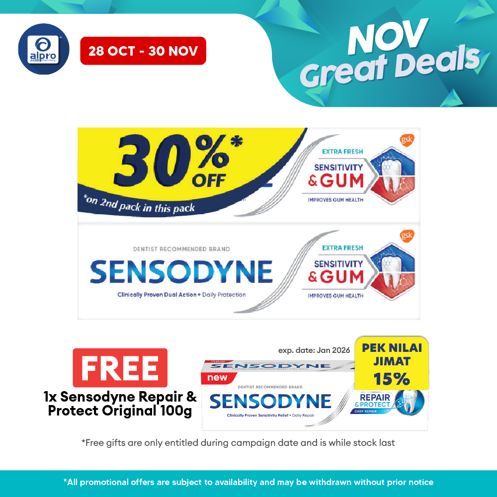 Sensodyne Sensitivity & Gum Extra Fresh 100g 2s | Dual Action Alpro Pharmacy
