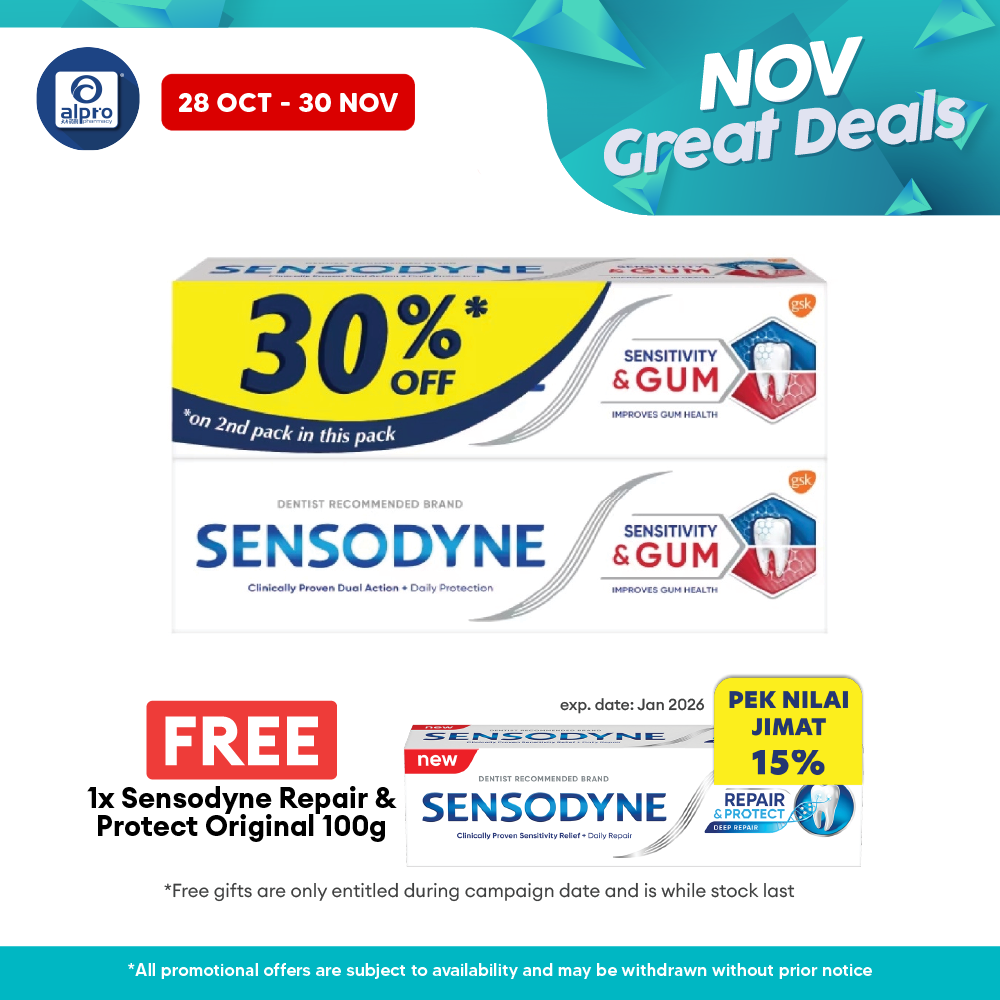 Sensodyne Sensitivity & Gum 100g 2s | Dual Action Alpro Pharmacy