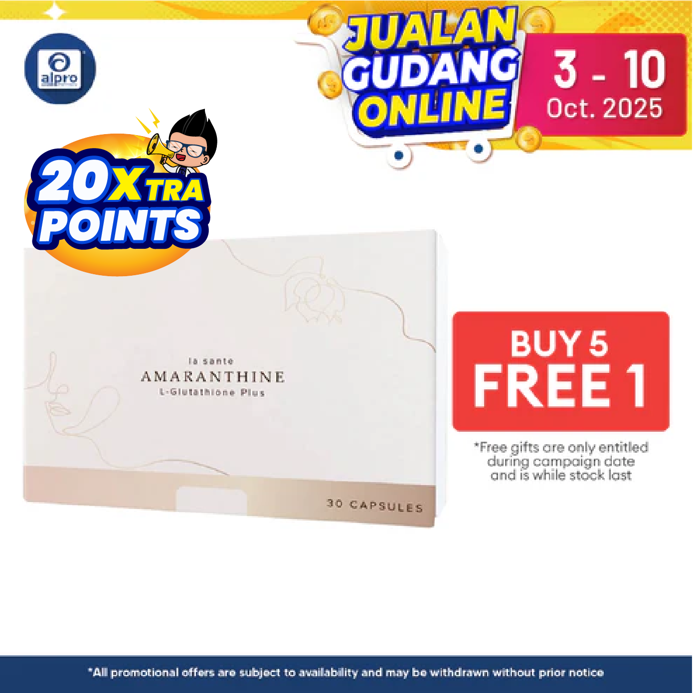 La Sante Amaranthine L-Glutathione Plus 30s | Fights The Sign Of Aging Alpro Pharmacy