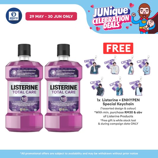 Listerine Total Care 6 in 1 750ml 2s | Strengthens Teeth with  Fluoride Listerine
