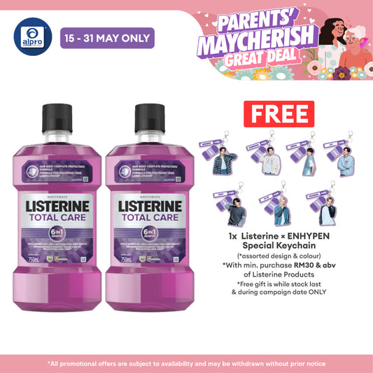 Listerine Total Care 6 in 1 750ml 2s | Strengthens Teeth with  Fluoride Listerine