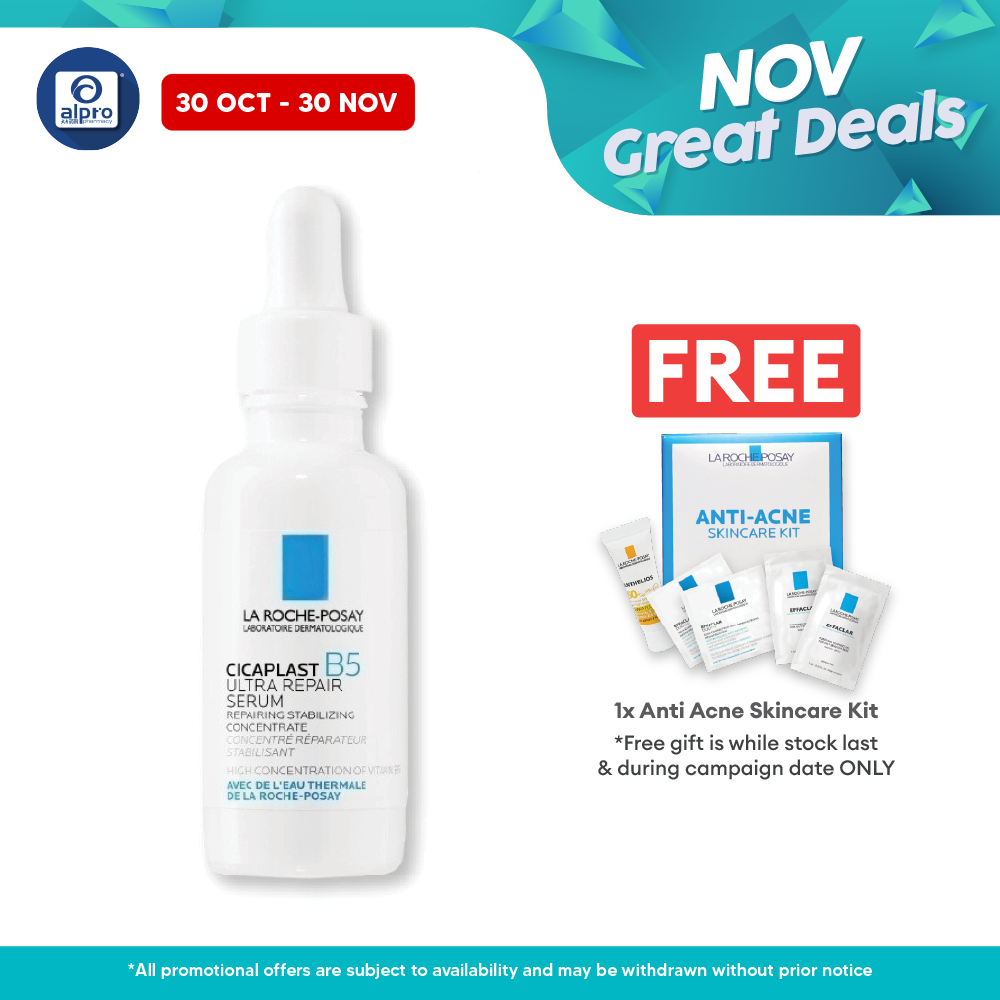 La Roche-Posay Cicaplus Ultra Repair Serum 30ml | High Concentration of Vitamin B5 Alpro Pharmacy