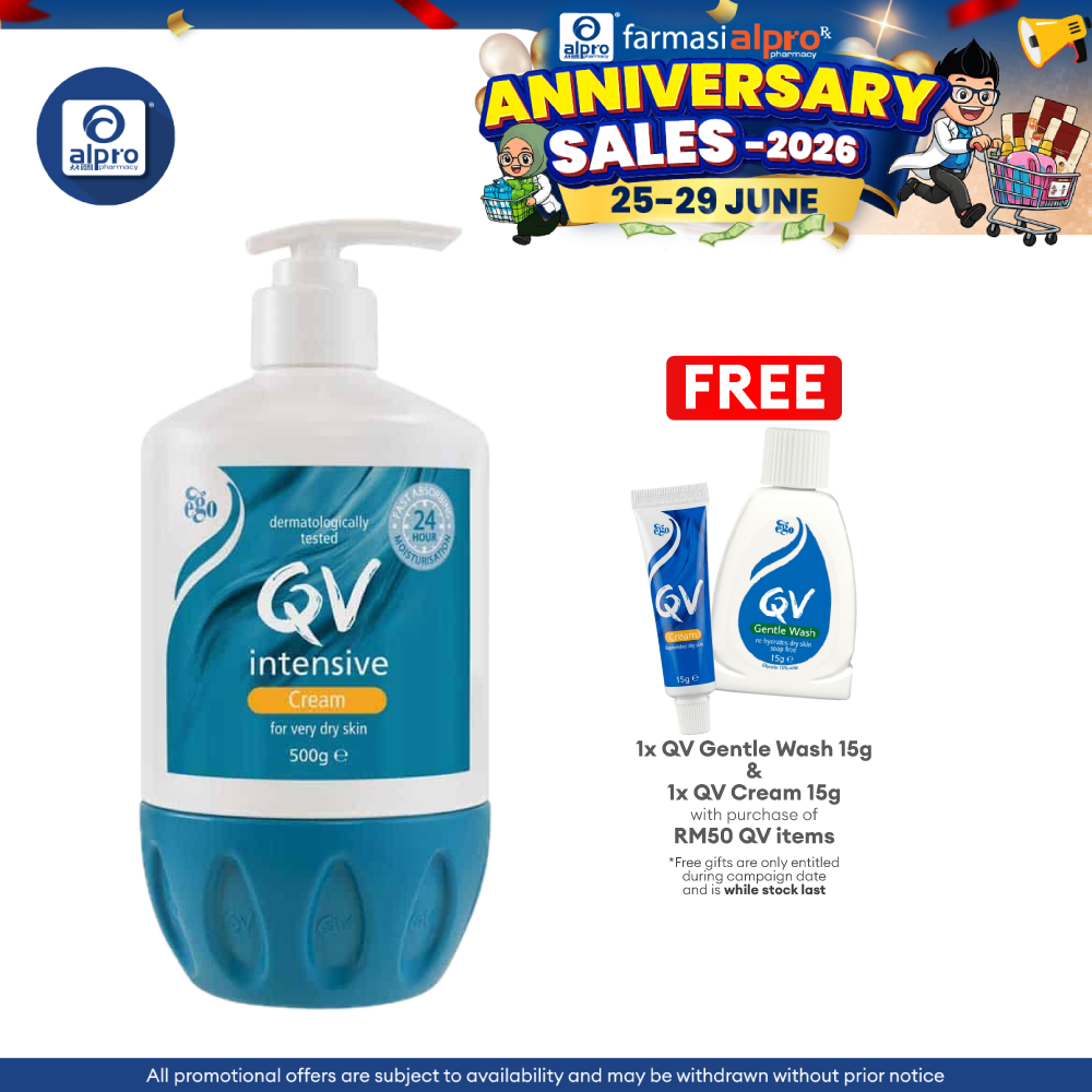 Ego QV Intensive Cream 500g | For Dry Skin/干皮身体乳滋润 QV