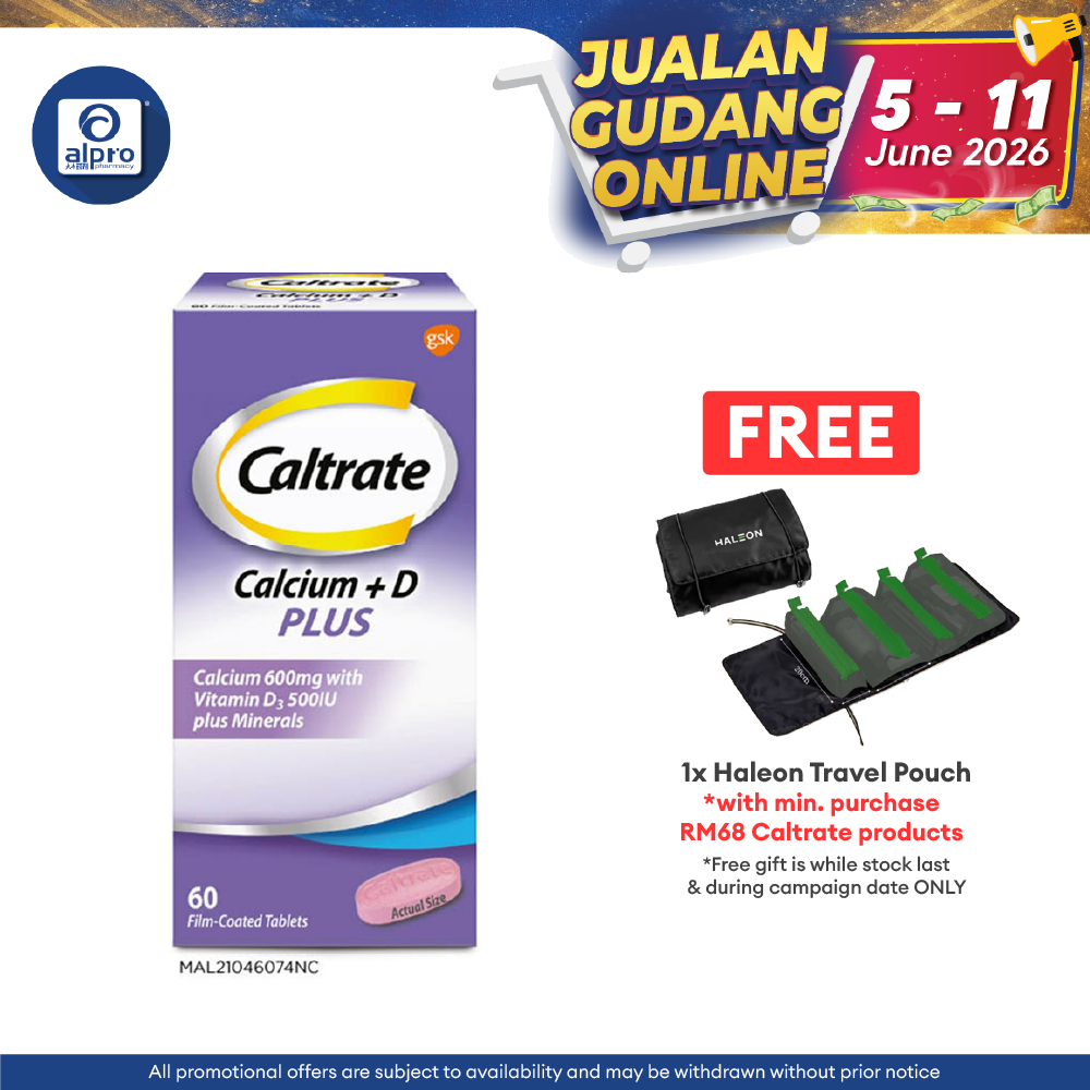 Caltrate Calcium + D Plus 60s | Supports Muscle and Bone Health Caltrate