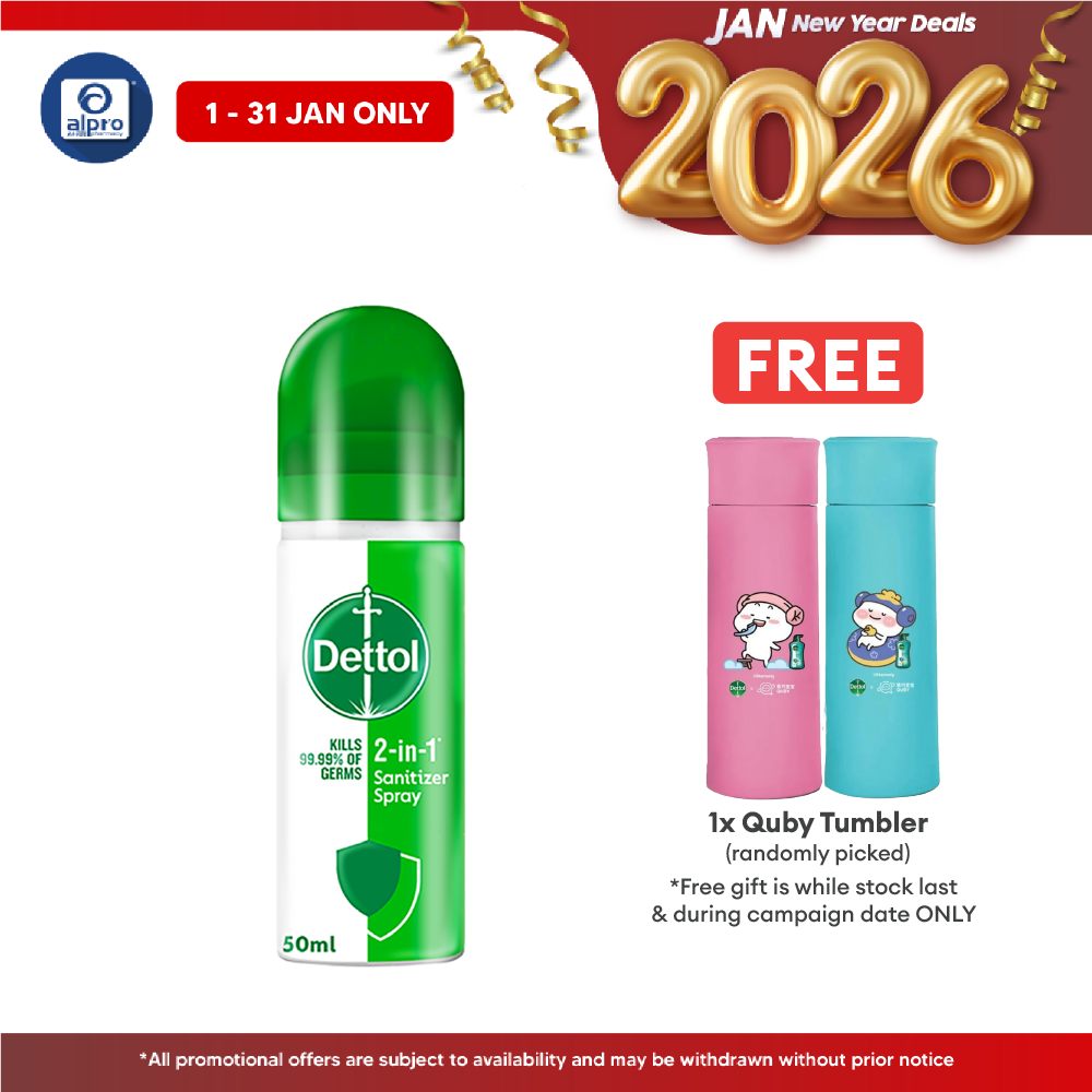Dettol 2-In-1 Sanitizer Spray 50ml