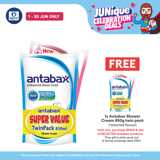 Antabax Shower Cream Fresh & Gentle Care White 850ml 2s Antabax
