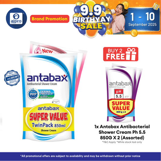 Antabax Shower Cream Fresh & Gentle Care White 850ml 2s Antabax