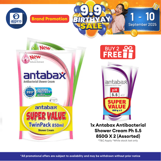 Antabax Shower Cream Gentle Care & Nature 850ml 2s | Gentle Care and Anti Bacterial Alpro Pharmacy
