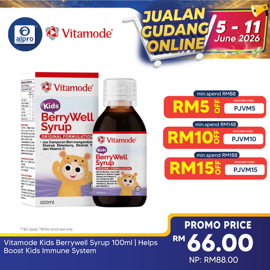 Vitamode Kids Berrywell Syrup 100ml | Helps Boost Kids Immune System Vitamode