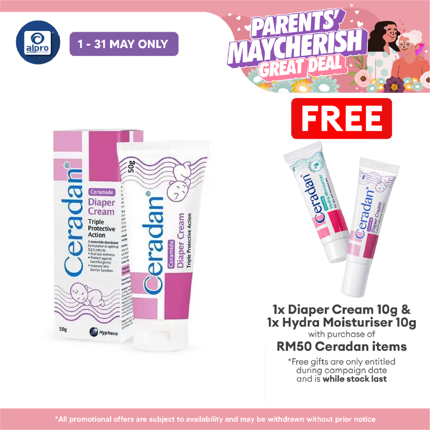 Ceradan Diaper Cream 50G | For Diaper Rash Ceradan