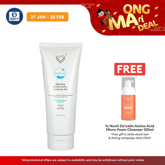 Nuvit Moistloc Hydrating Double Action Cleansing Milk | 100ml Alpro Pharmacy