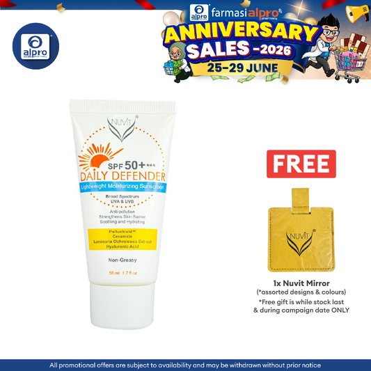 Nuvit Daily Defender Lightweight Moisturizing Sunscreen | 50ml ACTI