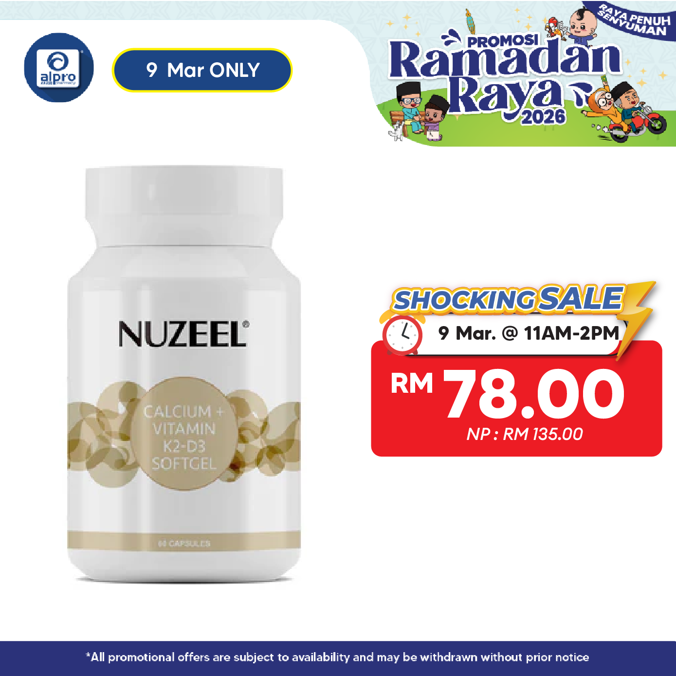 Nuzeel Liquid Calcium With D3 & K2 60s | Support Healthy Bones & Teeth Nuzeel