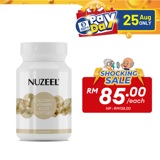 Nuzeel Liquid Calcium With D3 & K2 60s | Support Healthy Bones & Teeth Nuzeel