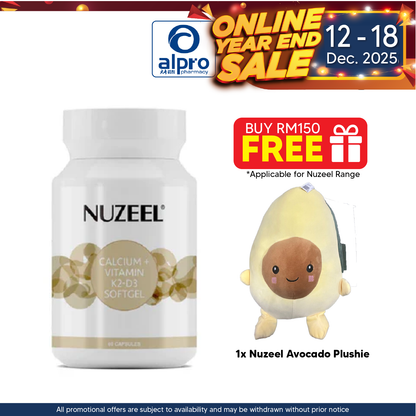 Nuzeel Liquid Calcium With D3 & K2 60s | Support Healthy Bones & Teeth Nuzeel