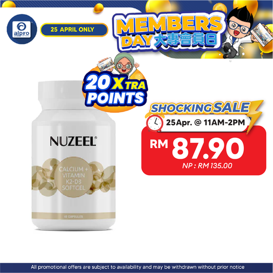 Nuzeel Liquid Calcium With D3 & K2 60s | Support Healthy Bones & Teeth Nuzeel