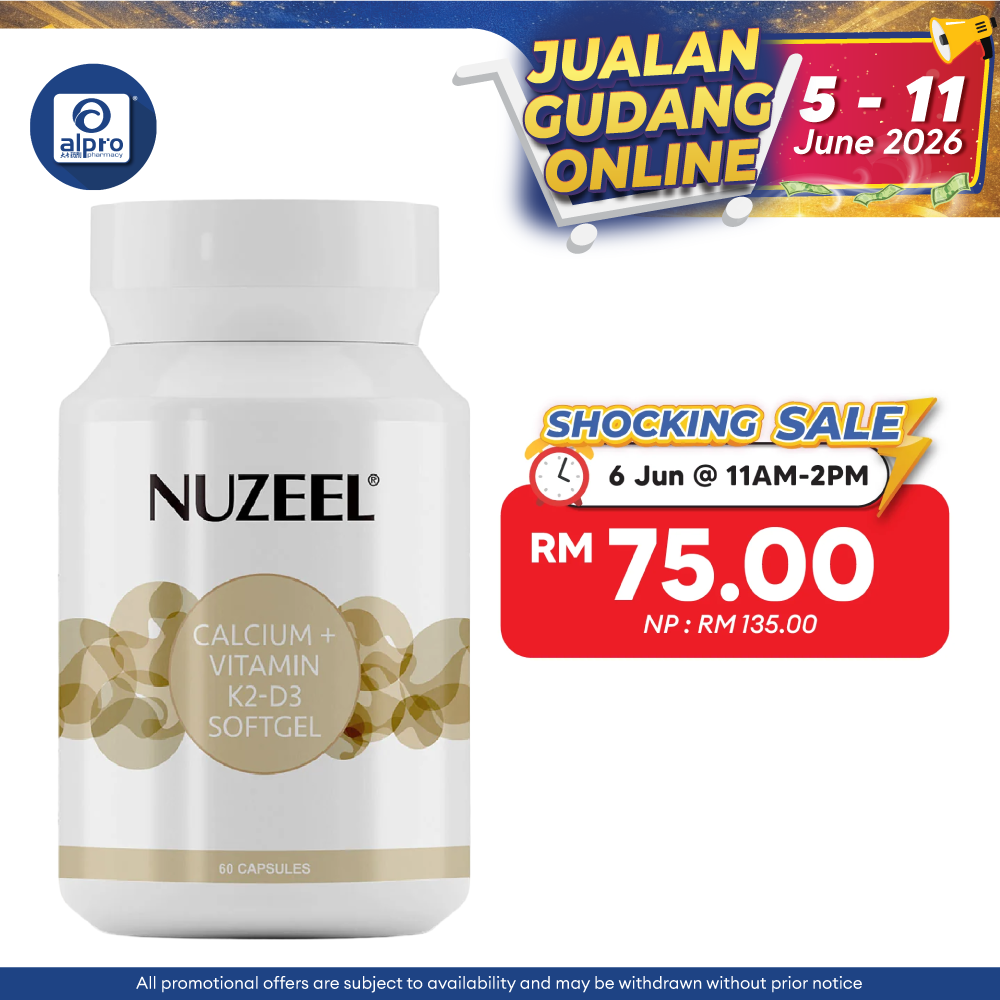Nuzeel Liquid Calcium With D3 & K2 60s | Support Healthy Bones & Teeth